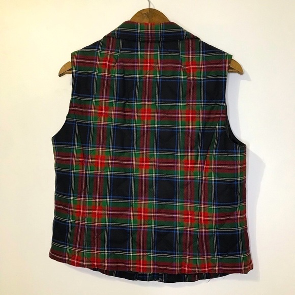 Pendleton Womens Casual Wool Red Green Plaid Fall Holiday Warm Christmas Vest M - Picture 4 of 7